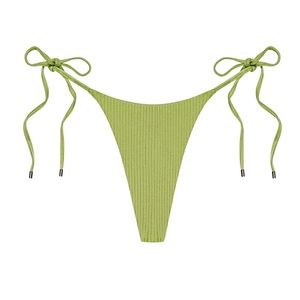 Monday Swimwear Palomino Bottom in Pear Wide Rib